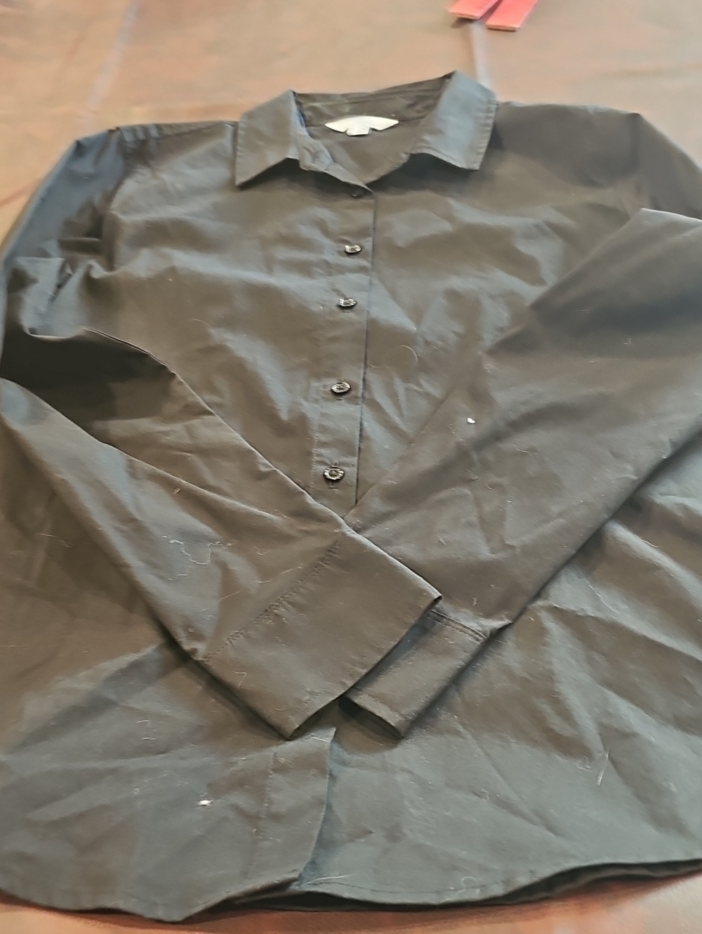 X Black Dress Shirt sz M 8-10